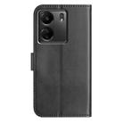 For Redmi 13C 4G Dual-Folded S-shape Leather Phone Case(Black) - 3