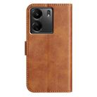 For Redmi 13C 4G Dual-Folded S-shape Leather Phone Case(Brown) - 3