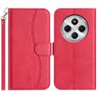 For Redmi 14R 5G Dual-Folded S-shape Leather Phone Case(Rose Red) - 1