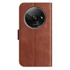 For Redmi A3 / Poco C61 Dual-Folded S-shape Leather Phone Case(Coffee) - 3