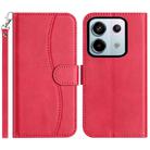 For Redmi Note 13 Pro 5G Dual-Folded S-shape Leather Phone Case(Rose Red) - 1