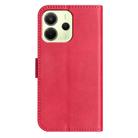 For Redmi Note 14 4G 163.25mm Dual-Folded S-shape Leather Phone Case(Rose Red) - 3