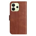 For Redmi Note 14 4G 163.25mm Dual-Folded S-shape Leather Phone Case(Coffee) - 3