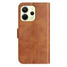 For Redmi Note 14 4G 163.25mm Dual-Folded S-shape Leather Phone Case(Brown) - 3