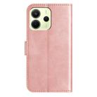 For Redmi Note 14 5G Dual-Folded S-shape Leather Phone Case(Rose Gold) - 3