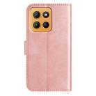 For Motorola Moto G15 Dual-Folded S-shape Leather Phone Case(Rose Gold) - 3