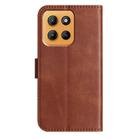 For Motorola Moto G15 Dual-Folded S-shape Leather Phone Case(Coffee) - 3