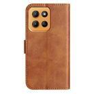 For Motorola Moto G15 Dual-Folded S-shape Leather Phone Case(Brown) - 3