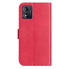For Motorola Moto E13 Dual-Folded S-shape Leather Phone Case(Rose Red) - 3