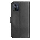 For Motorola Moto E13 Dual-Folded S-shape Leather Phone Case(Black) - 3
