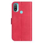 For Motorola Moto E20 / E30 / E40 Dual-Folded S-shape Leather Phone Case(Rose Red) - 3