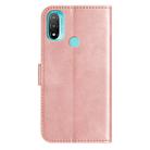 For Motorola Moto E20 / E30 / E40 Dual-Folded S-shape Leather Phone Case(Rose Gold) - 3