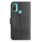 For Motorola Moto E20 / E30 / E40 Dual-Folded S-shape Leather Phone Case(Black) - 3