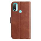 For Motorola Moto E20 / E30 / E40 Dual-Folded S-shape Leather Phone Case(Coffee) - 3
