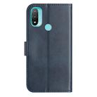 For Motorola Moto E20 / E30 / E40 Dual-Folded S-shape Leather Phone Case(Navy Blue) - 3