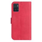 For Motorola Moto E22 Dual-Folded S-shape Leather Phone Case(Rose Red) - 3
