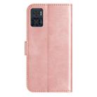 For Motorola Moto E22 Dual-Folded S-shape Leather Phone Case(Rose Gold) - 3
