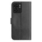 For Motorola Edge 40 Dual-Folded S-shape Leather Phone Case(Black) - 3