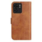 For Motorola Edge 40 Dual-Folded S-shape Leather Phone Case(Brown) - 3