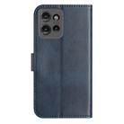 For Motorola Edge 50 Dual-Folded S-shape Leather Phone Case(Navy Blue) - 3