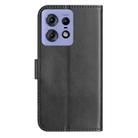 For Motorola Edge 50 Pro Dual-Folded S-shape Leather Phone Case(Black) - 3