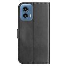 For Motorola Moto G 5G 2024 Dual-Folded S-shape Leather Phone Case(Black) - 3