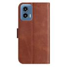 For Motorola Moto G Power 5G 2024 Dual-Folded S-shape Leather Phone Case(Coffee) - 3
