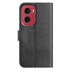 For Motorola Moto G05 Dual-Folded S-shape Leather Phone Case(Black) - 3