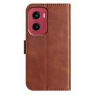For Motorola Moto G05 Dual-Folded S-shape Leather Phone Case(Coffee) - 3