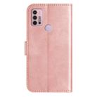 For Motorola Moto G10 / G20 / G30 Dual-Folded S-shape Leather Phone Case(Rose Gold) - 3