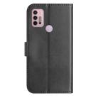 For Motorola Moto G10 / G20 / G30 Dual-Folded S-shape Leather Phone Case(Black) - 3