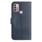 For Motorola Moto G10 / G20 / G30 Dual-Folded S-shape Leather Phone Case(Navy Blue) - 3