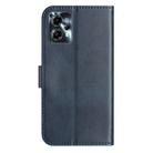 For Motorola Moto G13 Dual-Folded S-shape Leather Phone Case(Navy Blue) - 3