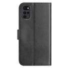 For Motorola Moto G22 Dual-Folded S-shape Leather Phone Case(Black) - 3