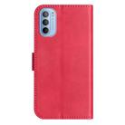 For Motorola Moto G31 / G41 Dual-Folded S-shape Leather Phone Case(Rose Red) - 3