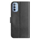 For Motorola Moto G31 / G41 Dual-Folded S-shape Leather Phone Case(Black) - 3