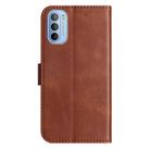 For Motorola Moto G31 / G41 Dual-Folded S-shape Leather Phone Case(Coffee) - 3