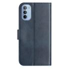 For Motorola Moto G31 / G41 Dual-Folded S-shape Leather Phone Case(Navy Blue) - 3
