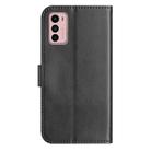 For Motorola Moto G42 Dual-Folded S-shape Leather Phone Case(Black) - 3