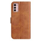 For Motorola Moto G42 Dual-Folded S-shape Leather Phone Case(Brown) - 3
