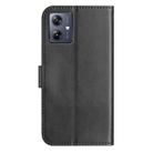 For Motorola Moto G54 Dual-Folded S-shape Leather Phone Case(Black) - 3