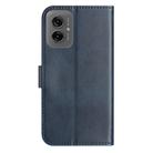 For Motorola Moto G55 Dual-Folded S-shape Leather Phone Case(Navy Blue) - 3