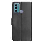 For Motorola Moto G60 Dual-Folded S-shape Leather Phone Case(Black) - 3