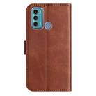 For Motorola Moto G60 Dual-Folded S-shape Leather Phone Case(Coffee) - 3