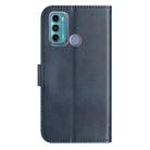 For Motorola Moto G60 Dual-Folded S-shape Leather Phone Case(Navy Blue) - 3
