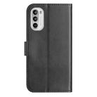 For Motorola Moto G62 5G Dual-Folded S-shape Leather Phone Case(Black) - 3