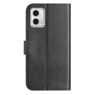 For Motorola Moto G73 Dual-Folded S-shape Leather Phone Case(Black) - 3