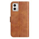 For Motorola Moto G73 Dual-Folded S-shape Leather Phone Case(Brown) - 3