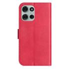 For Motorola Moto G75 5G Dual-Folded S-shape Leather Phone Case(Rose Red) - 3