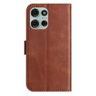 For Motorola Moto G75 5G Dual-Folded S-shape Leather Phone Case(Coffee) - 3